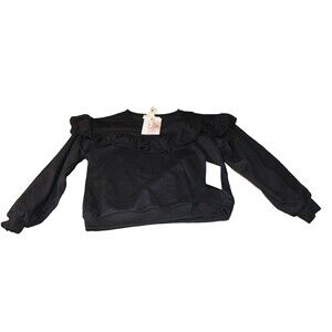 Jessica Simpson Women's Leslie Boho Long Flare Sleeve Drawstring Fashion Top